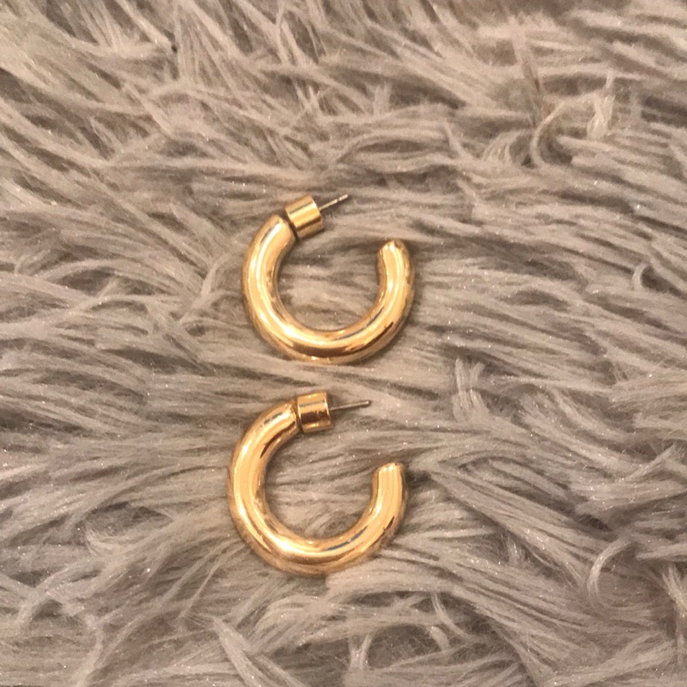 15k gold plated hoop earrings